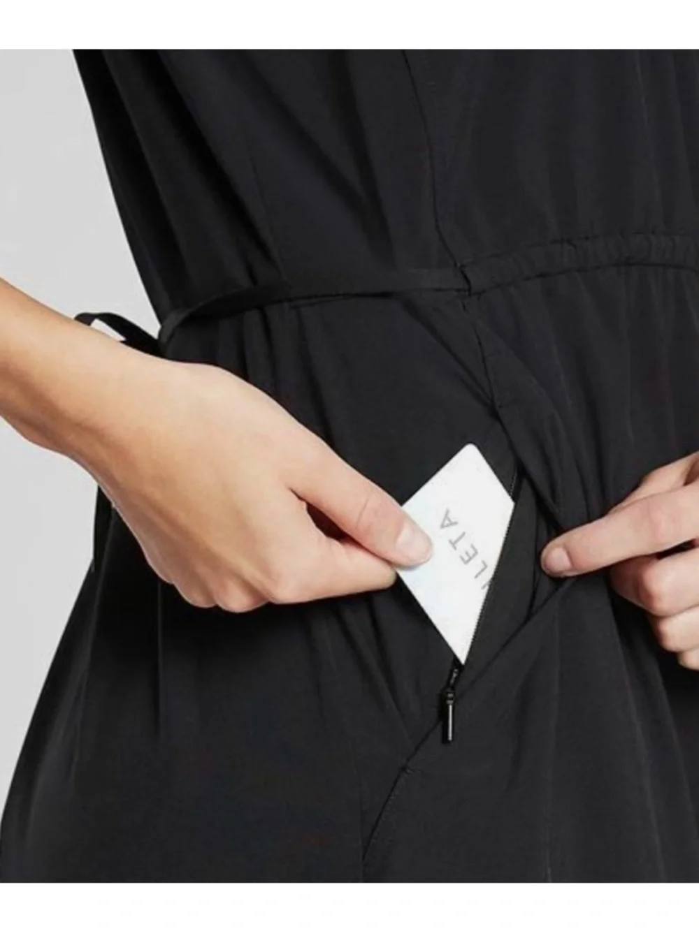 Athleta Marlow Black Maxi Dress with V-Neck, XS Petite - Picture 4 of 7